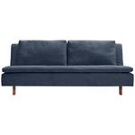 SCHLAFSOFA Flachgewebe Dunkelblau  - Eichefarben/Dunkelblau, KONVENTIONELL, Holz/Textil (205/85/98cm) - Carryhome