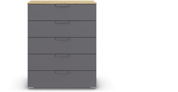 KOMMODE  in 80/100/43 cm  - Dunkelgrau/Eiche Artisan, Design, Holzwerkstoff/Metall (80/100/43cm) - Carryhome