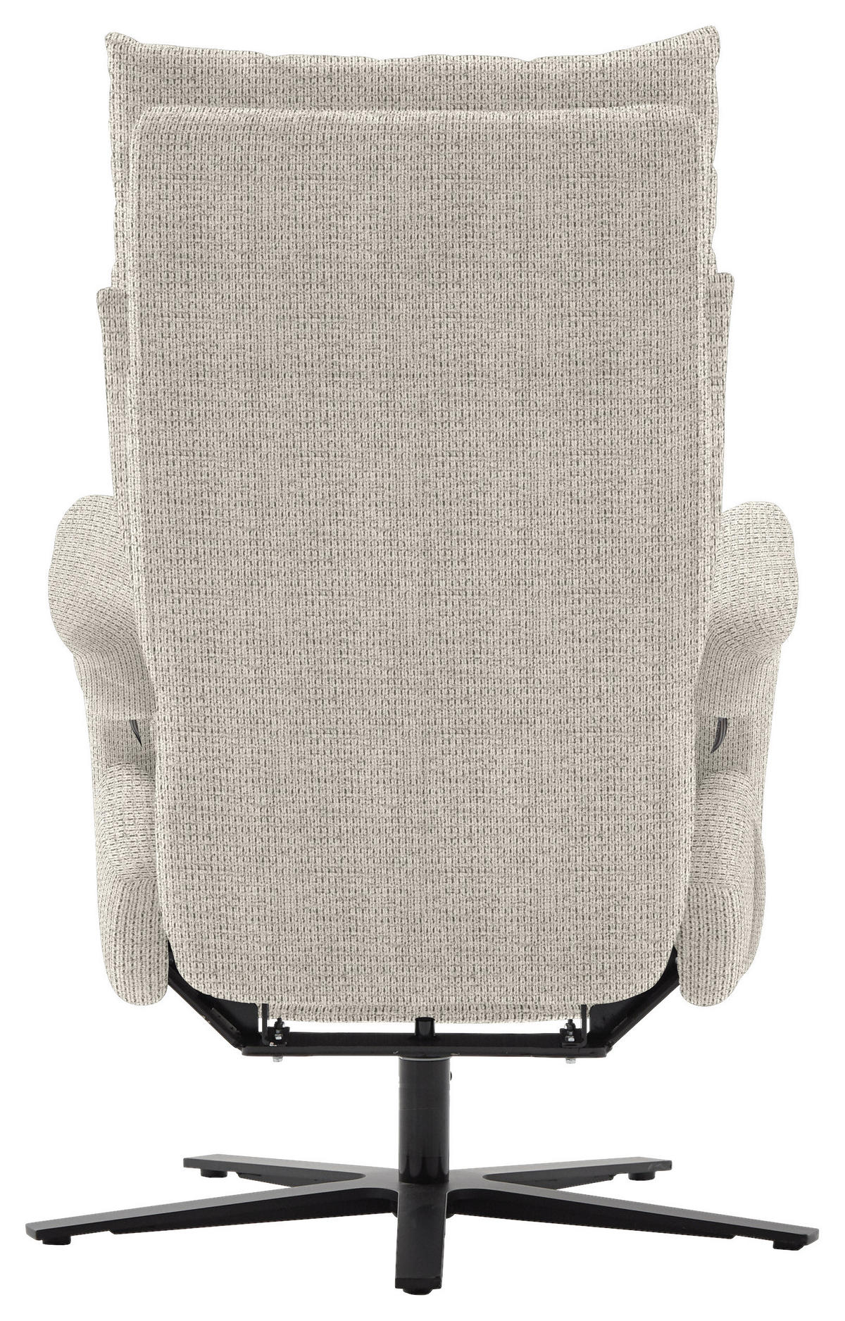 FERNSEHSESSEL in Struktur Silberfarben  - Silberfarben/Schwarz, Modern, Textil/Metall (73/113-117/85cm) - Cantus