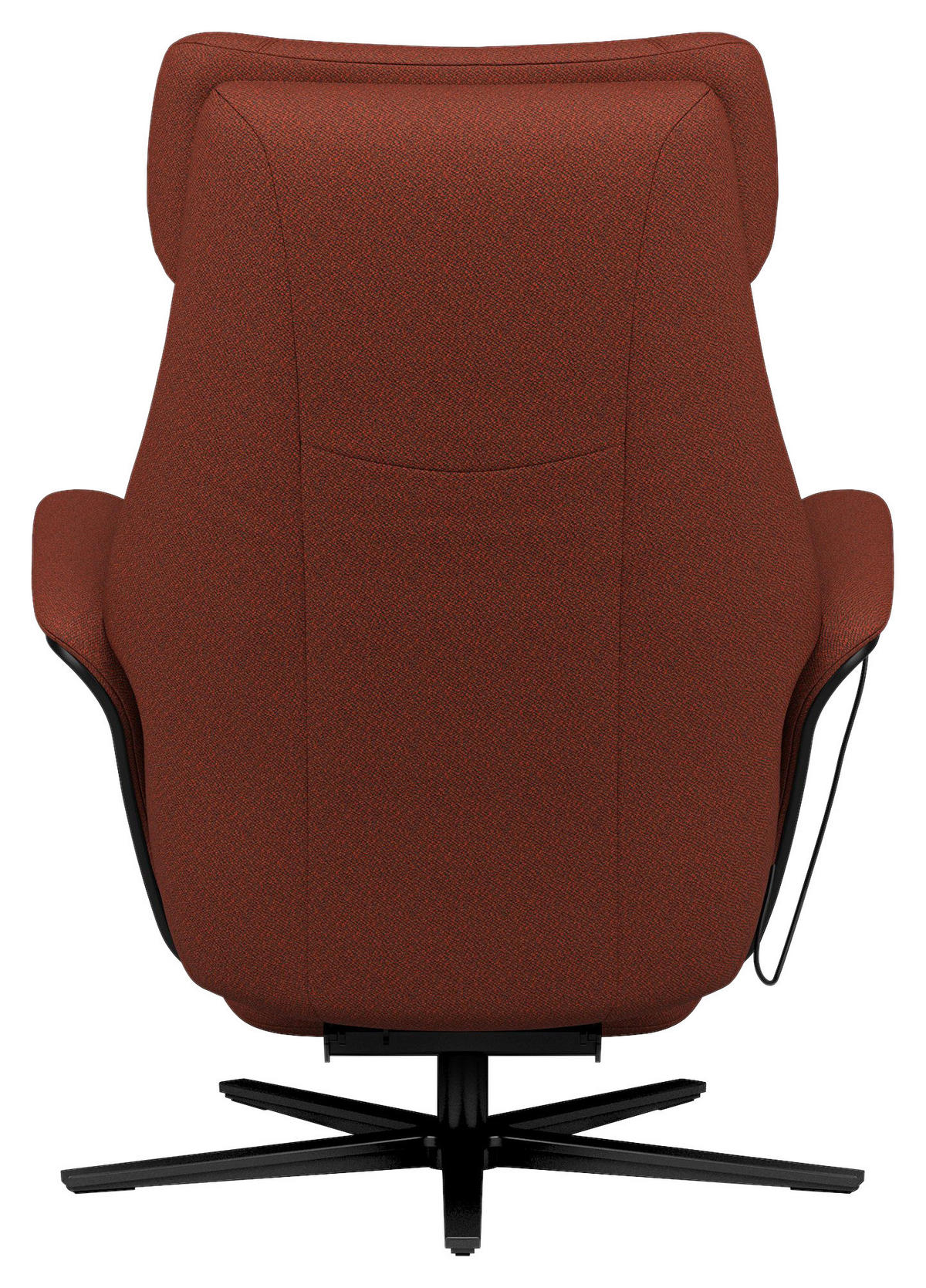 RELAXSESSEL Flachgewebe Relaxfunktion, Kopfteilverstellung, Fußteilverstellung, Rücken echt    - Rot/Schwarz, Design, Holz/Textil (86/116/87cm) - Stressless