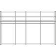 SCHWEBETÜRENSCHRANK  in Weiß  - Chromfarben/Weiß, KONVENTIONELL, Glas/Holzwerkstoff (315/229/57cm) - Xora