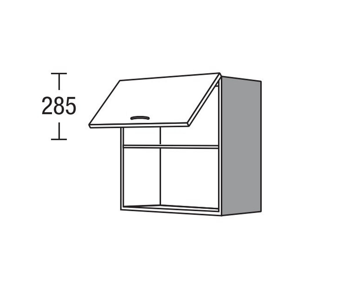 KÜCHENOBERSCHRANK 60/57,9/34,2 cm  in Weiß  - Edelstahlfarben/Weiß, Basics, Holzwerkstoff/Metall (60/57,9/34,2cm) - Impuls
