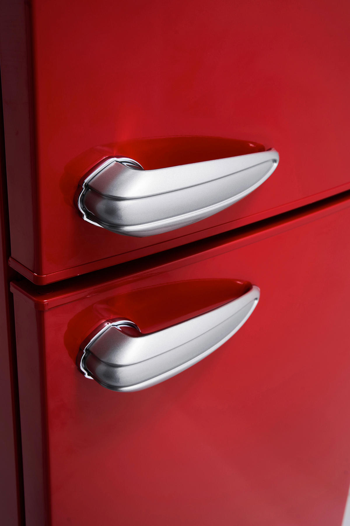 KYL-/FRYSKOMBINATION KS144VR  - röd, Trend, metall/glas (54/145/57cm) - Respekta