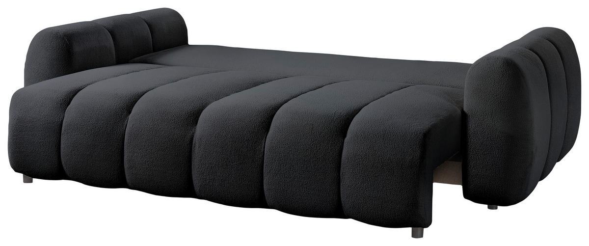 SCHLAFSOFA  mit Webstoff Graugrün  - Schwarz/Graugrün, KONVENTIONELL, Kunststoff/Textil (262/93/117cm) - Carryhome