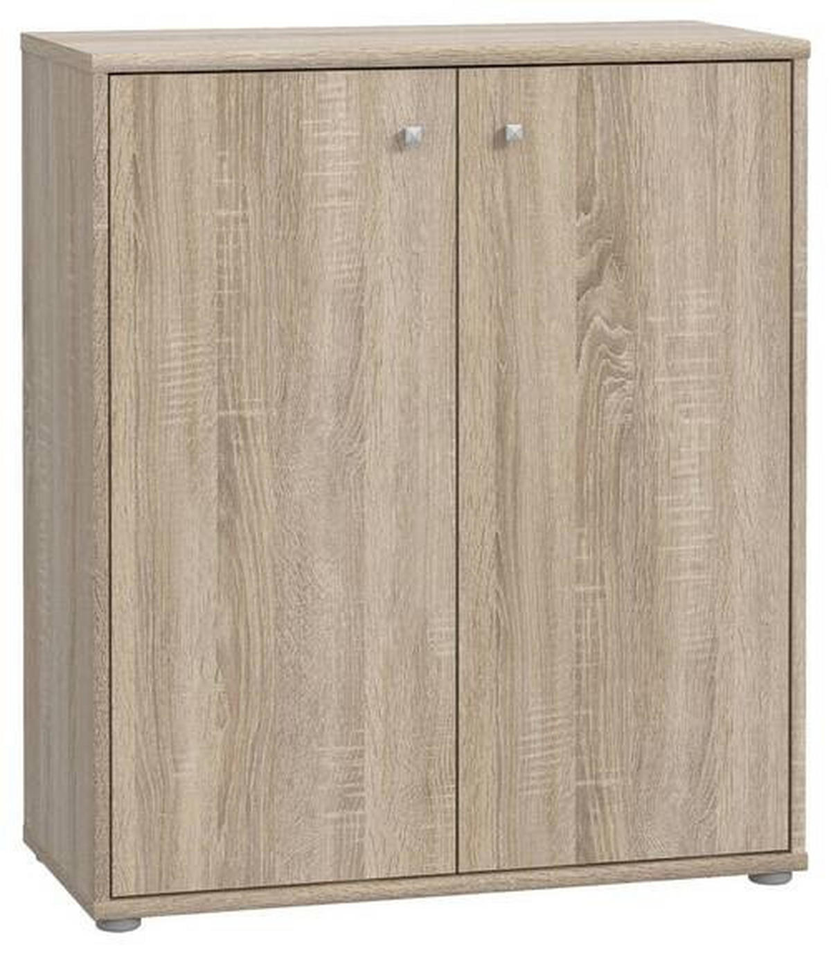 COMMODE 73,7/85,5/34,8 cm  in Sonoma Eiche  - Alufarben/Sonoma Eiche, Design, Holzwerkstoff/Kunststoff (73,7/85,5/34,8cm)