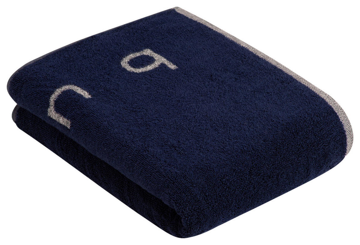 HANDTUCH Emilio Blau  - Blau, KONVENTIONELL, Textil (50/100cm) - Bugatti