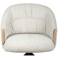 ARMLEHNSTUHL  Sitzfläche 360° drehbar, automatische Rückholfunktion Leinenoptik  - Beige/Schwarz, Design, Holz/Textil (61/84/62cm) - Valnatura