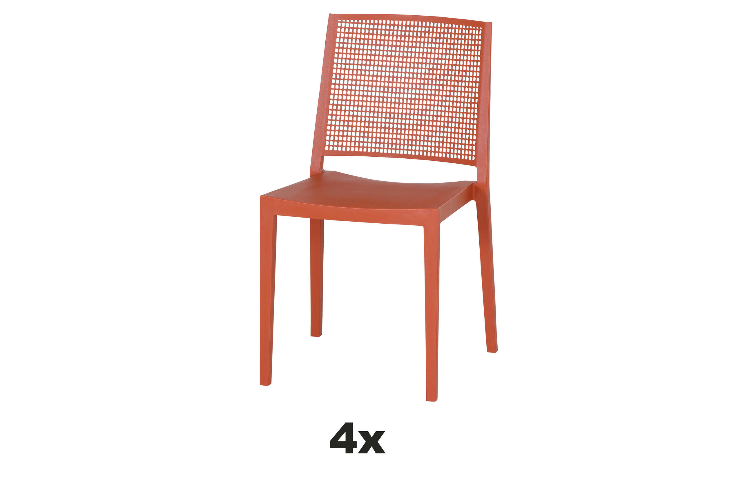 Siena Garden Stapelstuhl Rot 46x80x56 cm