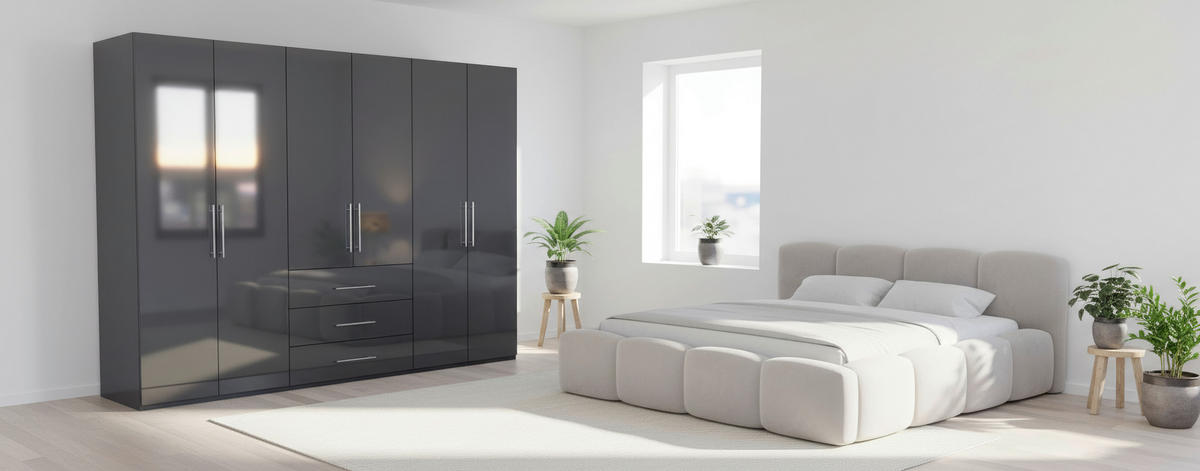 ČALÚNENÁ POSTEĽ, 140/200 cm, biela - čierna/biela, Design, kov/drevo (140/200cm) - Carryhome