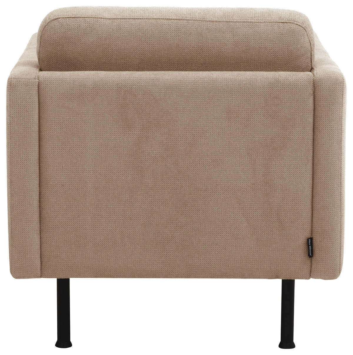 SESSEL in Flachgewebe Beige  - Beige/Schwarz, Modern, Textil/Metall (76/78/89cm) - Max Winzer