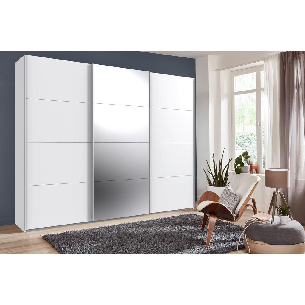 Thumbnail - Mid.you Schwebetürenschrank, Weiß, Metall, 6 Fächer, 270x236x64 cm, BQ - Bündnis für Qualität, Made in Germany, DIN EN I...