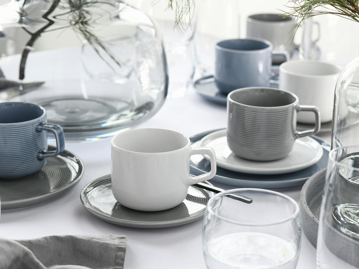 KAFFESERVIS Session Urban 18 delar  - vit/gråblå, Basics, keramik - Creatable