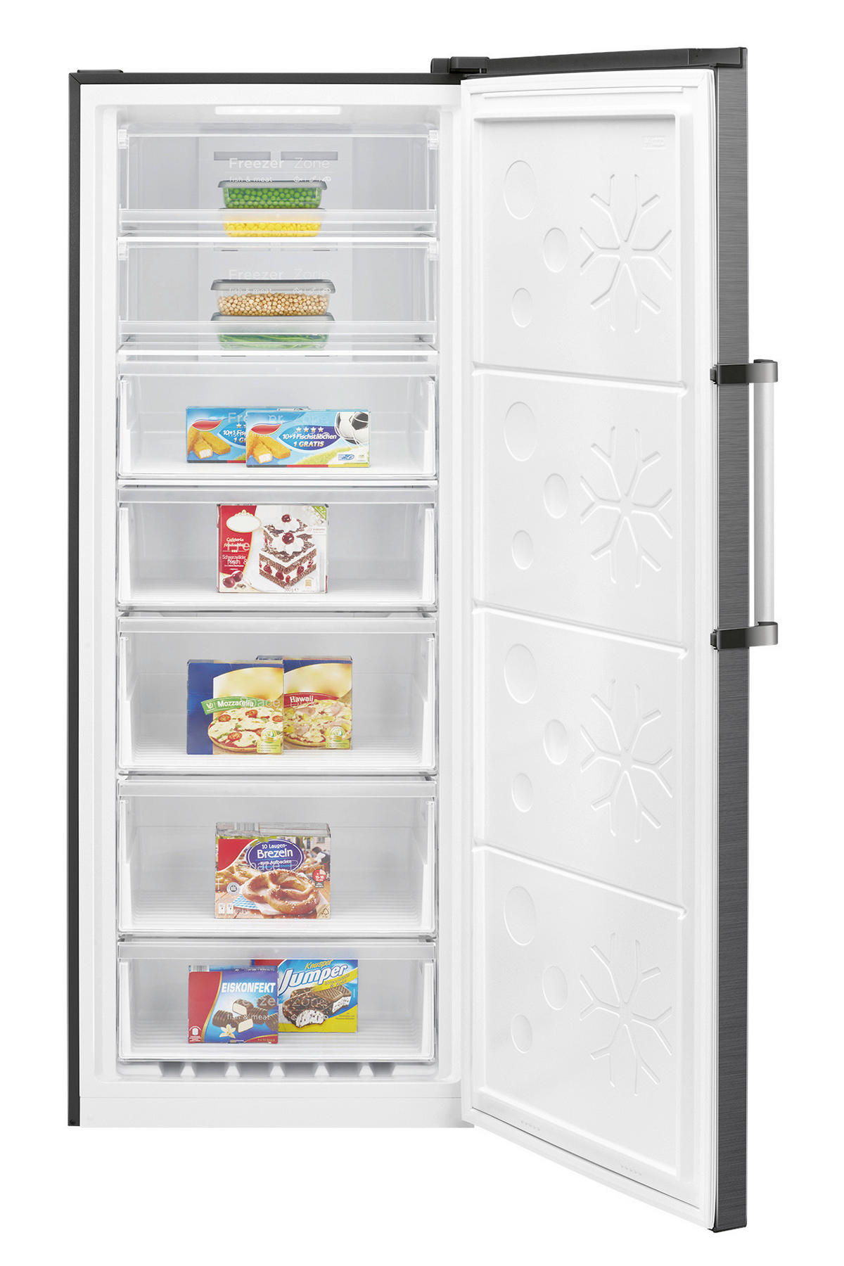 GEFRIERSCHRANK GSVS 7365  - Schwarzchrom, Trend, Metall (71,0/185,5/70,5cm) - Bomann