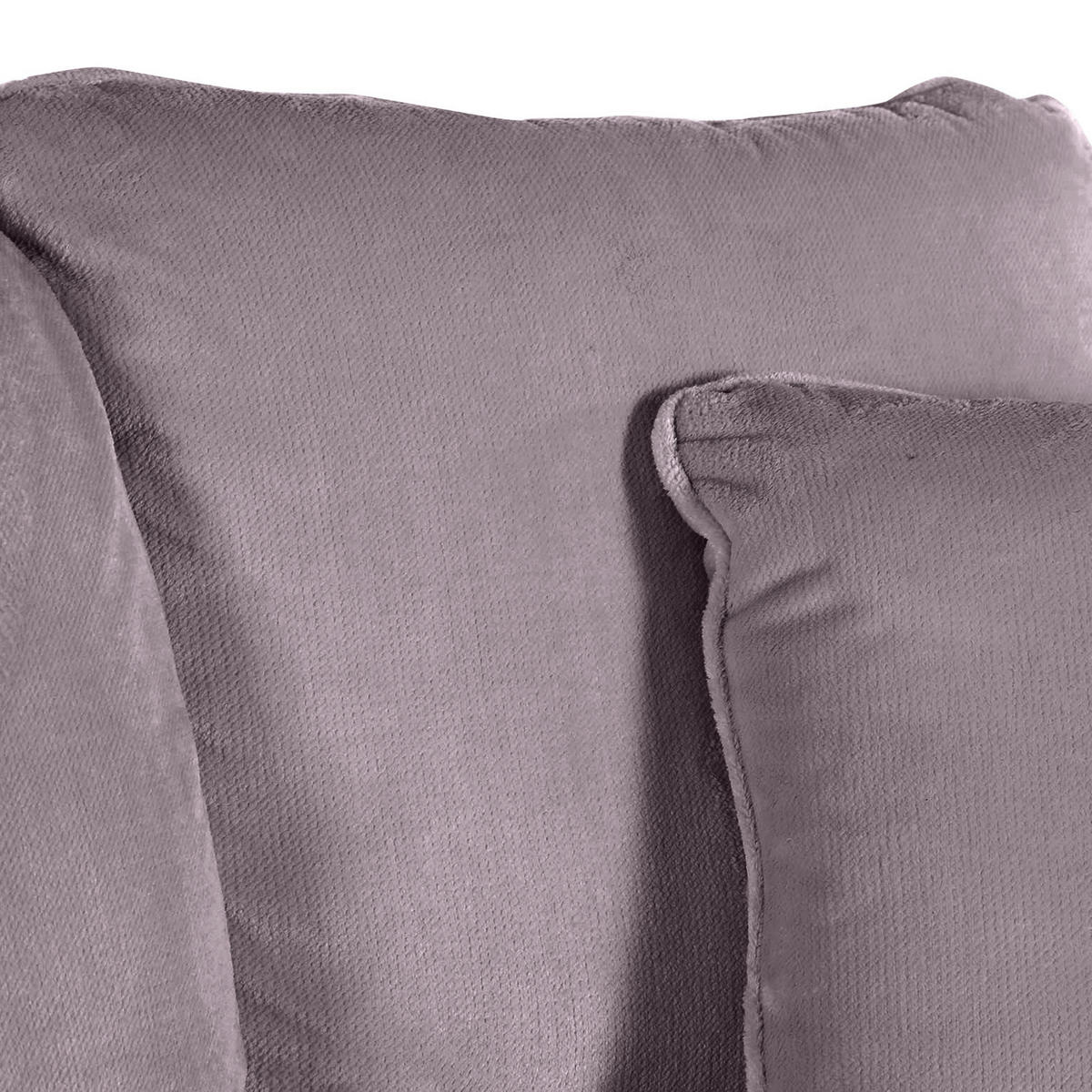 BIG SOFFA i plysch grå  - furufärgad/grå, Trend, trä/textil (273/85/110cm) - MID.YOU