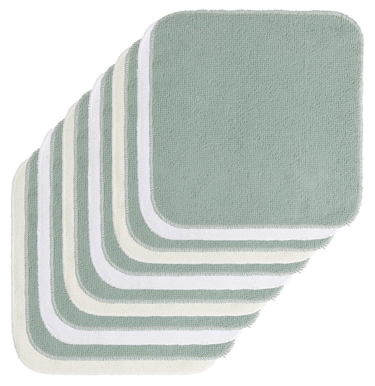 WASCHTUCH Vorteilspack 24 Stk  - Creme/Weiß, Basics, Textil (22/22cm) - My Baby Lou