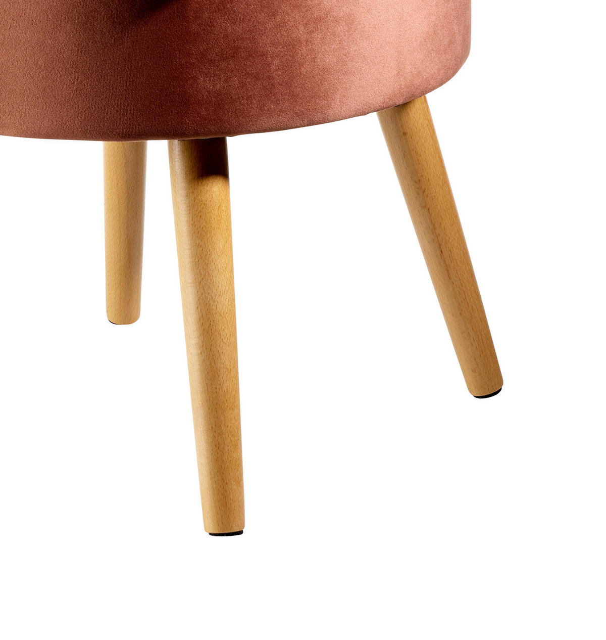 SESSEL in Samt Rostfarben  - Rostfarben, Design, Holz/Textil (44/58/44cm) - Echtwerk
