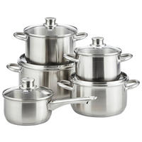 KOCHTOPFSET Lumina 5-teilig  - Basics, Glas/Metall (490/290/260cm) - Berndes