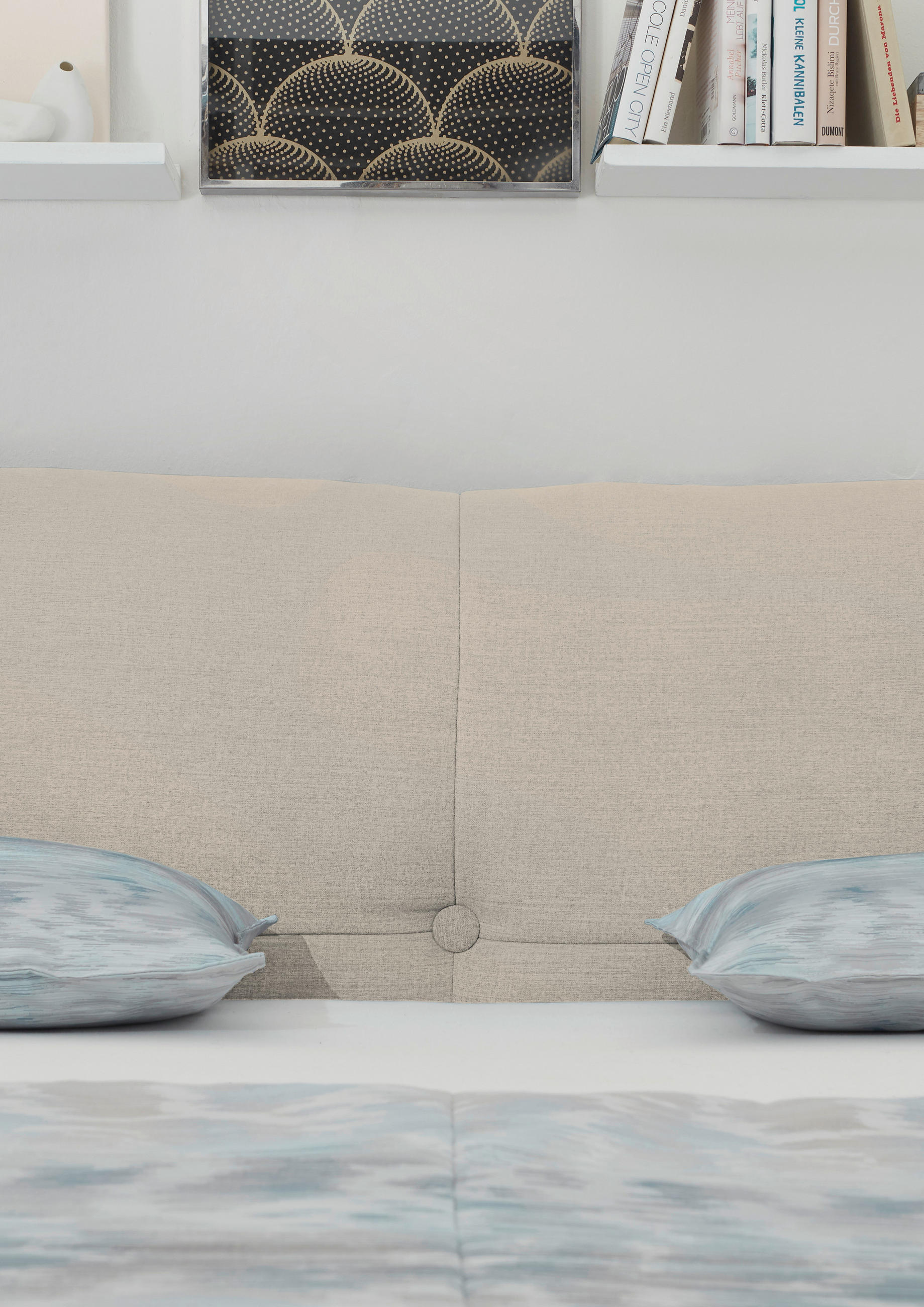 BOXSPRINGBETT 160/200 cm  in Beige  - Beige/Alufarben, Design, Kunststoff/Textil (160/200cm) - RUF Betten