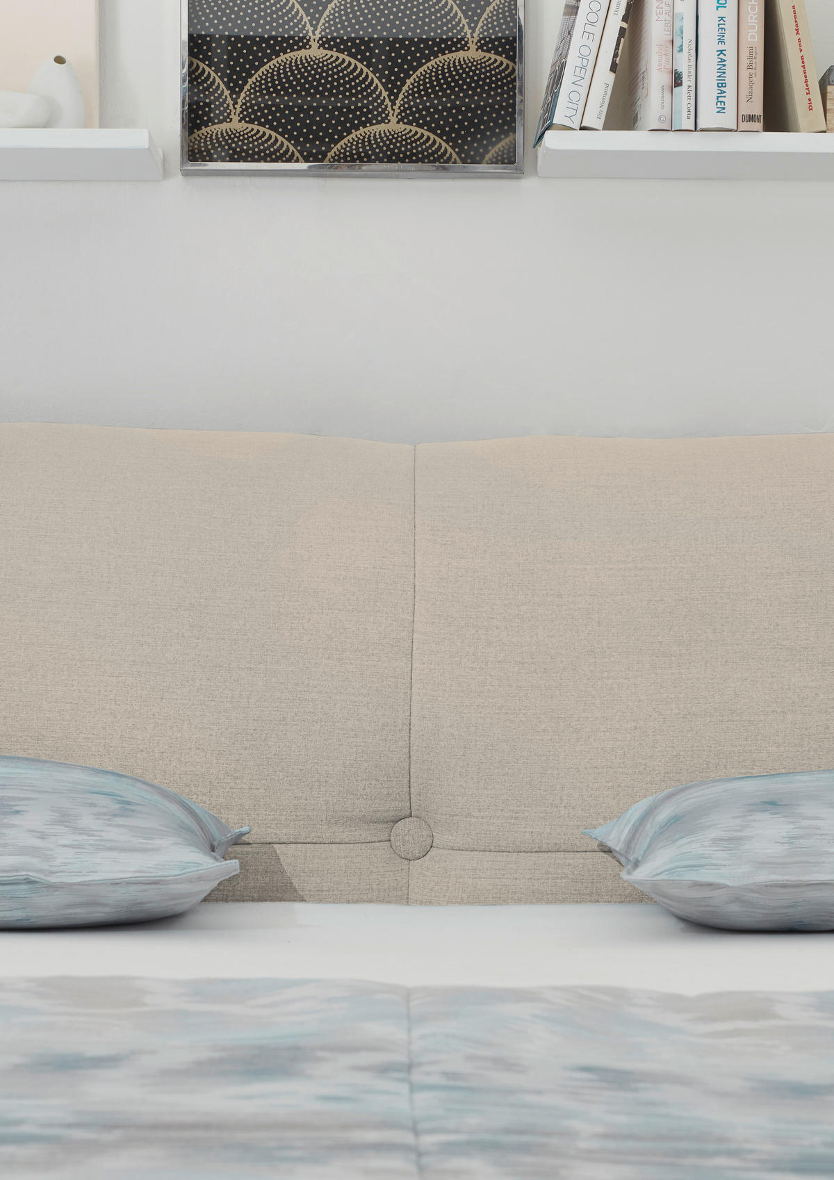 BOXSPRINGBETT 180/200 cm  in Beige  - Beige/Alufarben, Design, Textil/Metall (180/200cm) - RUF Betten