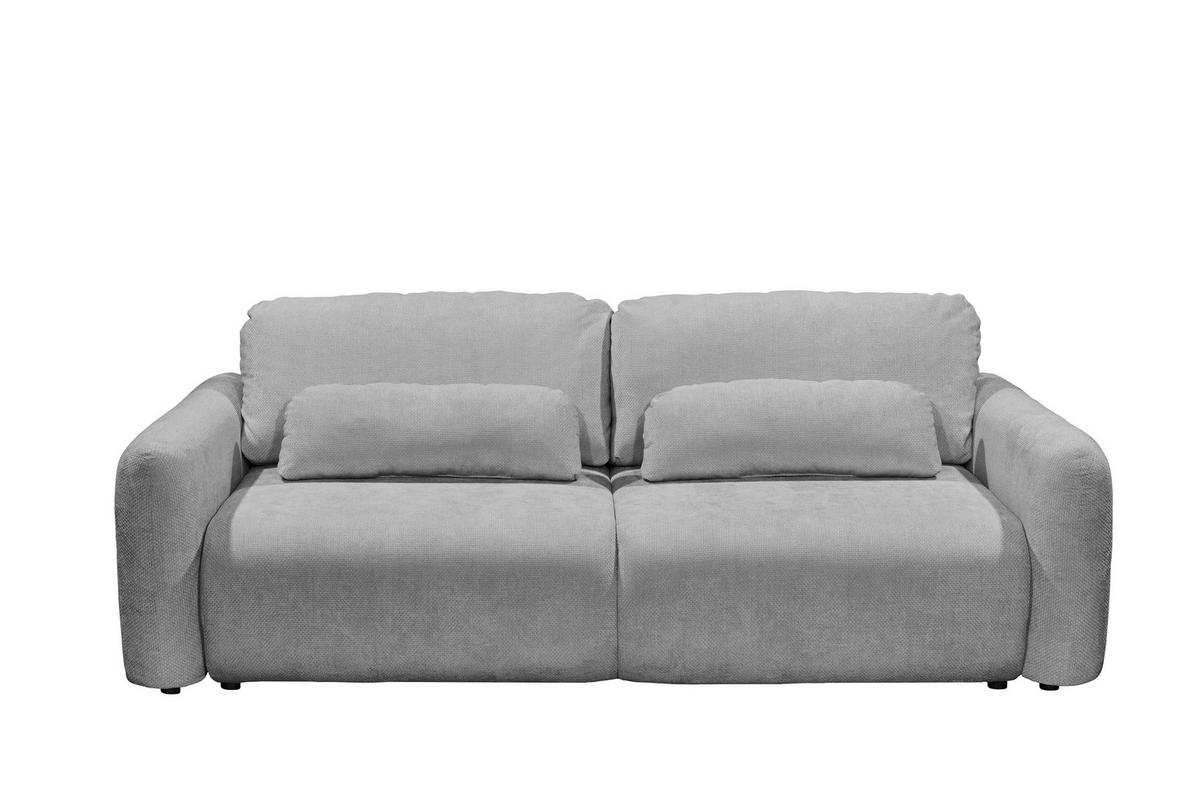 SCHLAFSOFA Webstoff Grau  - Schwarz/Grau, Modern, Kunststoff/Textil (240/89/122cm) - MID.YOU