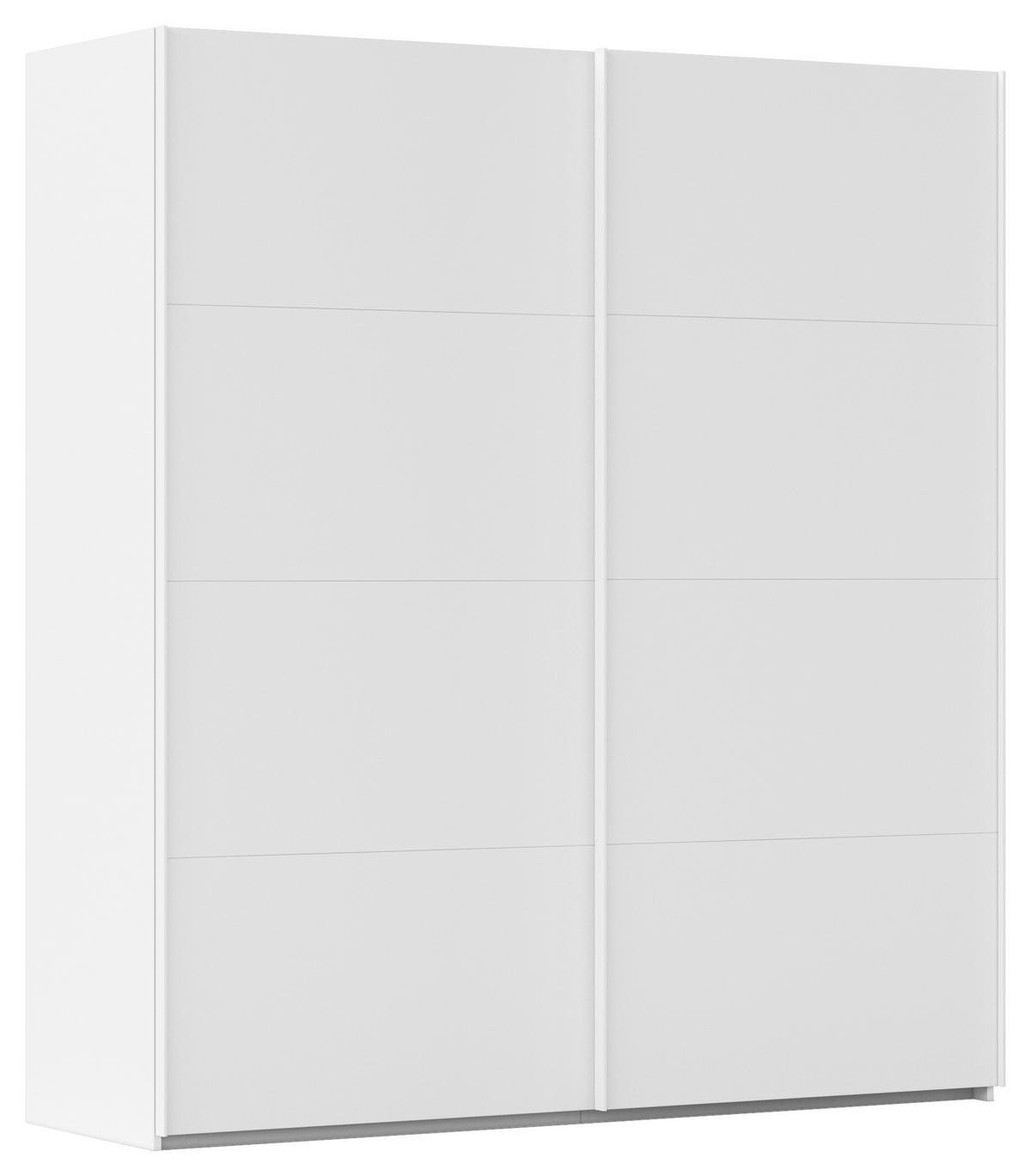 SCHWEBETÜRENSCHRANK Weiss  - Weiss, Design, Holzwerkstoff/Kunststoff (201/223/68cm) - Novel