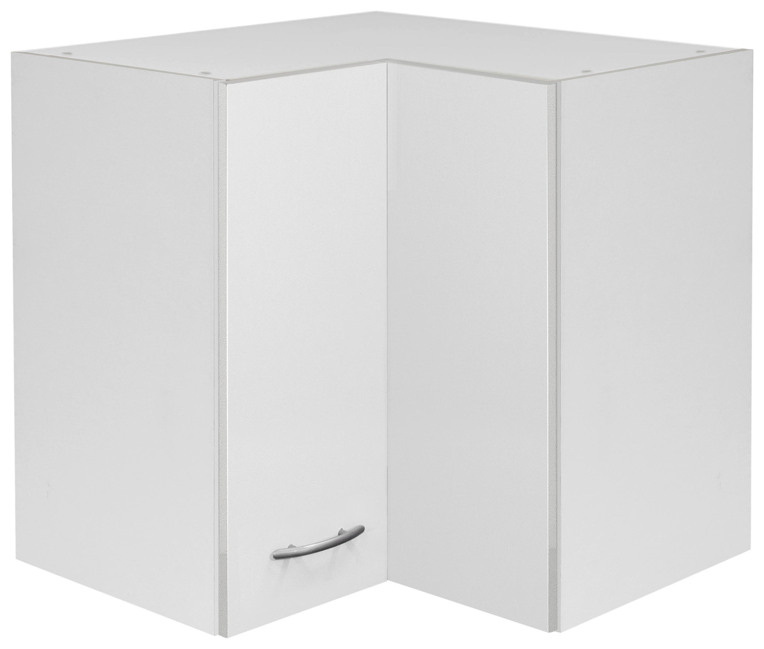 ECKOBERSCHRANK 60/54,8/32 cm in Weiß - Edelstahlfarben/Weiß, Holzwerkstoff/Kunststoff (60/54,8/32cm) - FlexWell