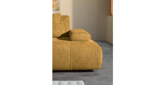 SCHLAFSOFA in Chenille Senfgelb - Senfgelb/Schwarz, KONVENTIONELL, Kunststoff/Textil (235-255/80/116-138cm) - Carryhome
