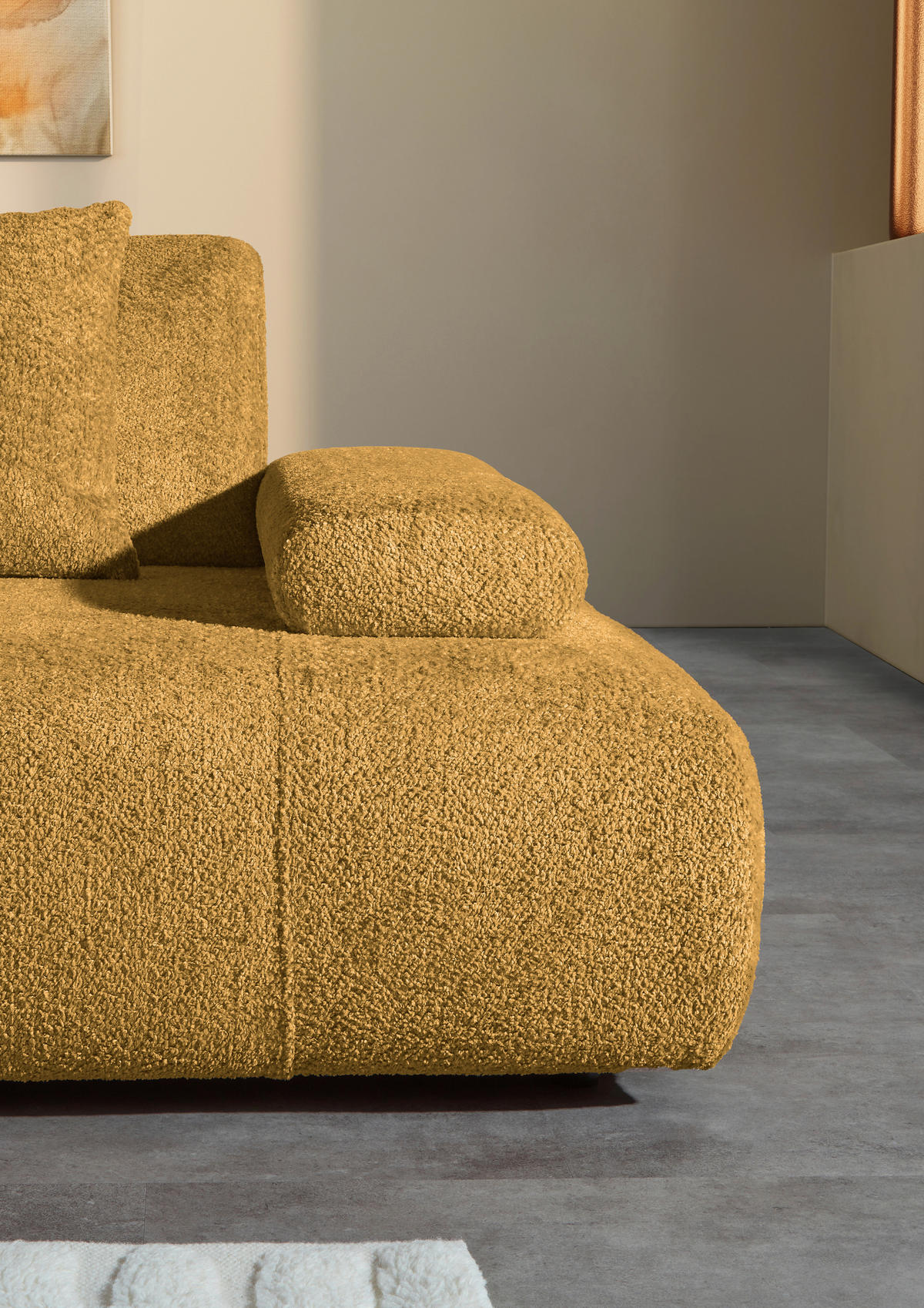 SCHLAFSOFA in Textil Gelb  - Gelb/Schwarz, Konventionell, Kunststoff/Textil (235-255/80/116-138cm) - Carryhome