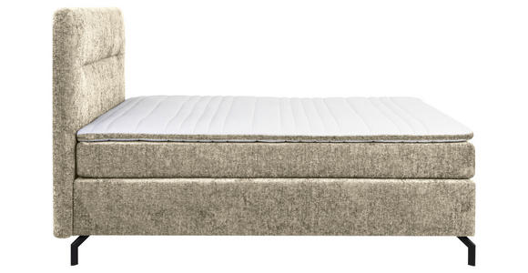 BOXSPRINGBETT 140/200 cm  in Hellbraun  - Hellbraun/Schwarz, Design, Textil/Metall (140/200cm) - Esposa