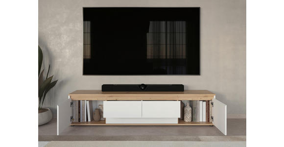 LOWBOARD  in 180/50/42 cm  - Schwarz/Weiß, MODERN, Holzwerkstoff (180/50/42cm) - Carryhome