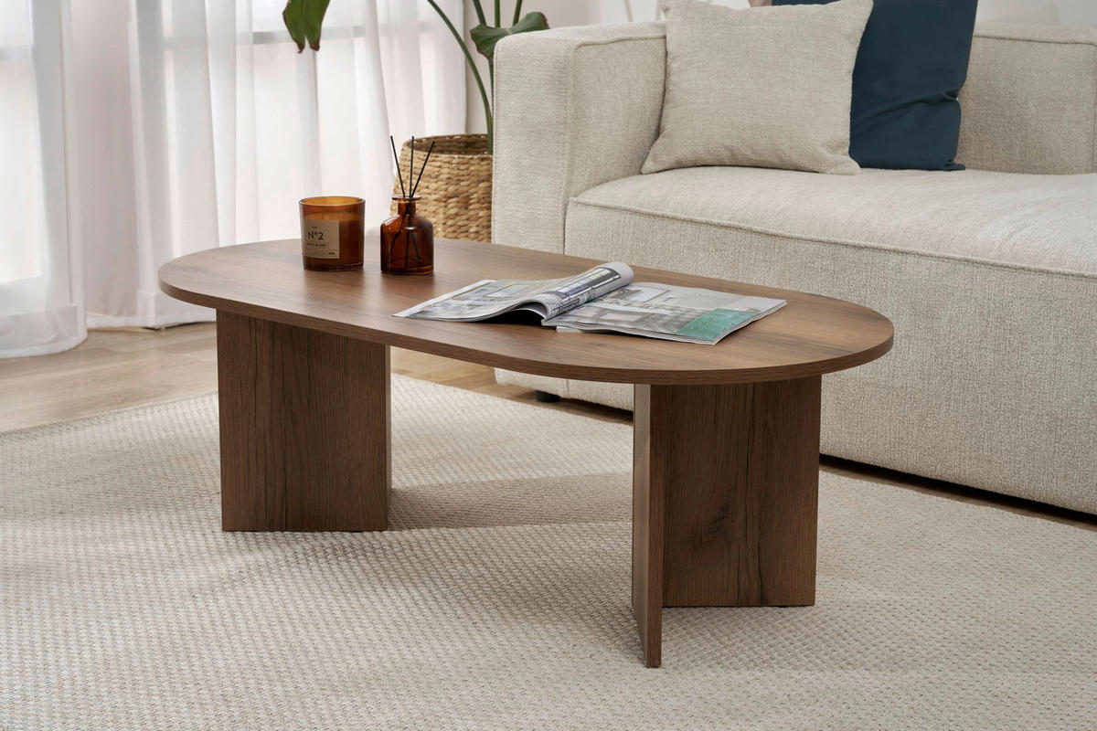 COUCHTISCH Walnussfarben  - Walnussfarben, Design, Holzwerkstoff (119/40/60cm) - MID.YOU