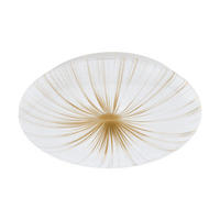 STROPNÍ LED SVÍTIDLO, 31/6 cm  - bílá/barvy zlata, Design, kov/plast (31/6cm) - Eglo