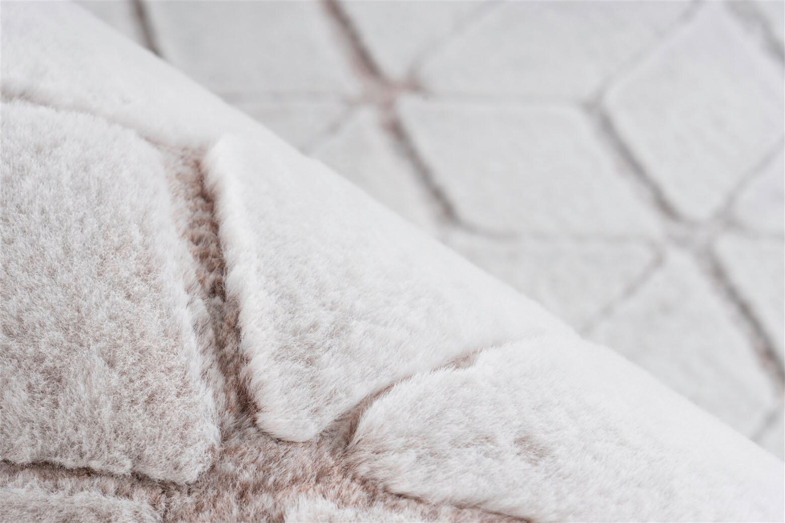 Thumbnail - Kayoom Teppich Vivica 125 Weiß / Taupe, Weiß, Taupe, Textil, Struktur, rechteckig, 120x160 cm, pflegeleicht, Teppiche & ...