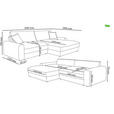 ECKSOFA Dunkelgrau Cord  - Dunkelgrau/Schwarz, MODERN, Kunststoff/Textil (180/300cm) - Carryhome