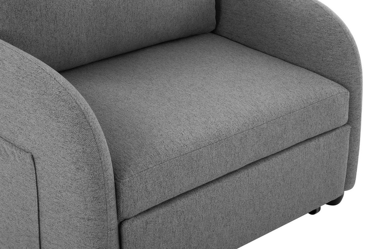 SCHLAFSESSEL Leinenoptik Dunkelgrau    - Dunkelgrau/Schwarz, Design, Kunststoff/Textil (102/94/95cm) - Livetastic
