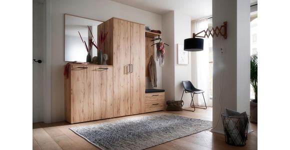 GARDEROBE 6-teilig in 220/200/38 cm - Buchefarben, KONVENTIONELL, Holzwerkstoff (220/200/38cm) - Moderano