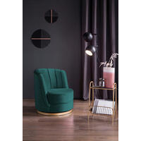 SESSEL in Samt Grün  - Goldfarben/Grün, MODERN, Textil/Metall (68/77/57cm) - Livetastic