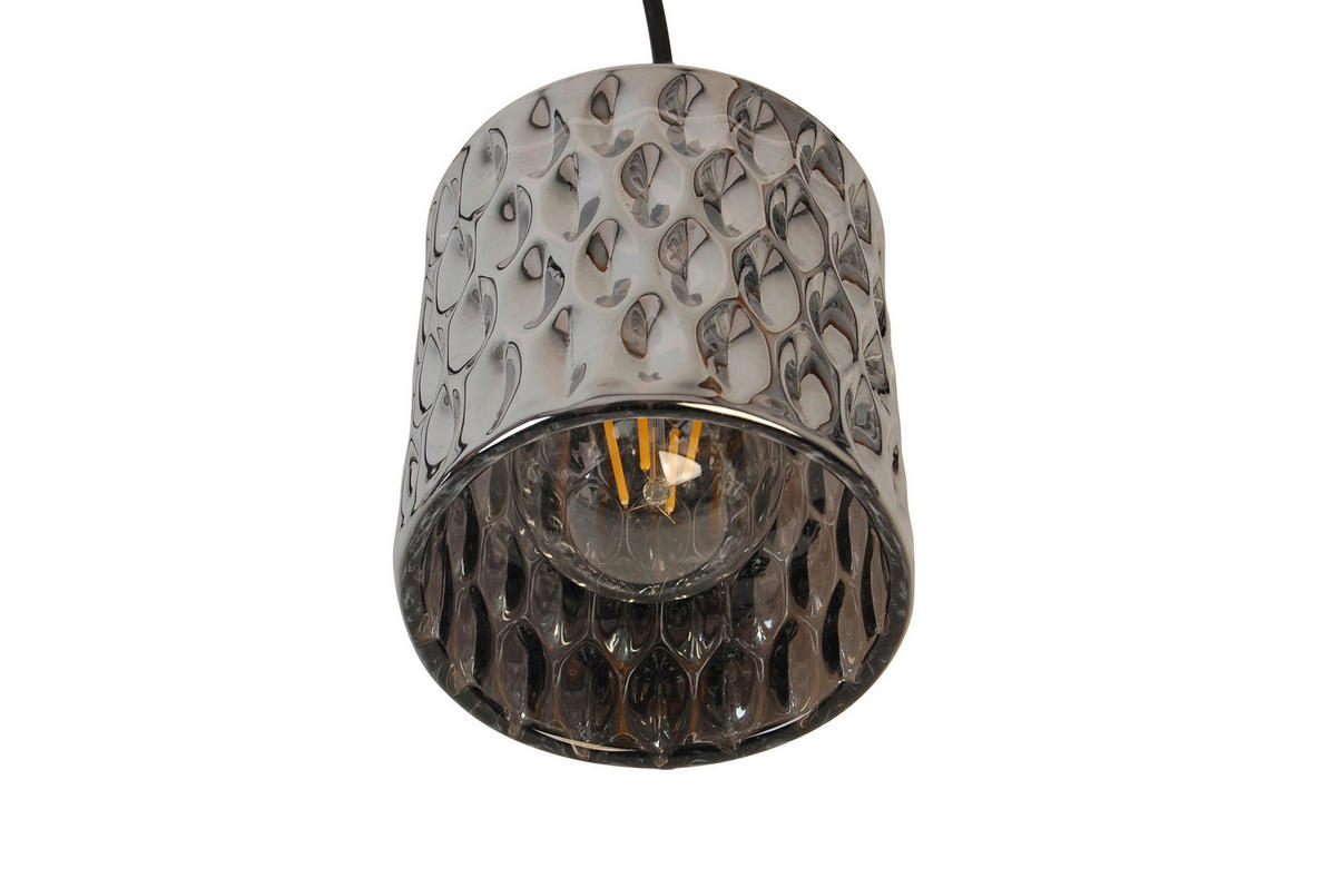 HÄNGELEUCHTE 90/11/112 cm    - Graubraun, Trend, Glas/Metall (90/11/112cm) - Novel