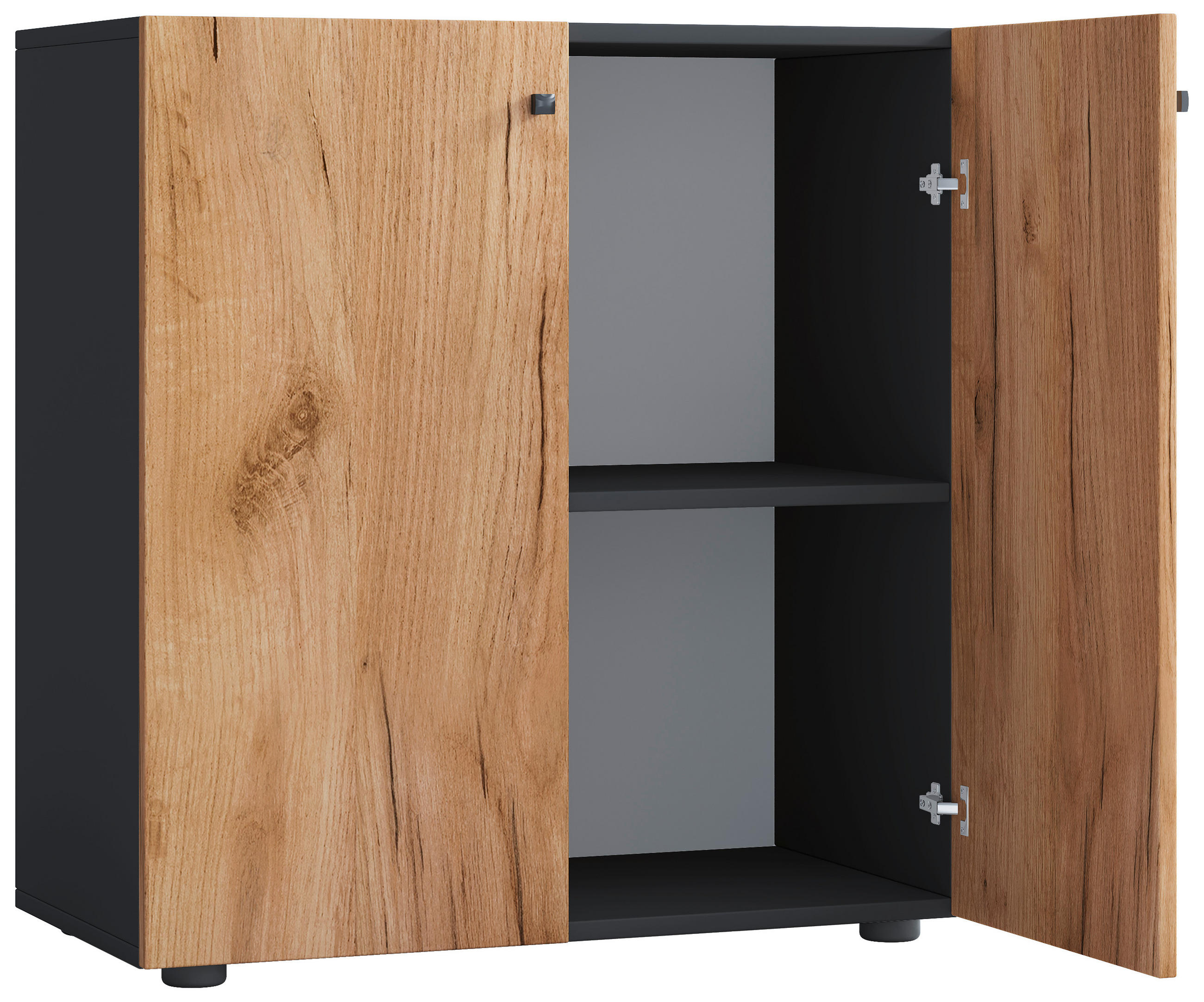 AKTENREGAL Anthrazit, Honigeiche  - Honigeiche/Anthrazit, Design, Holzwerkstoff/Kunststoff (70/74/37cm) - MID.YOU