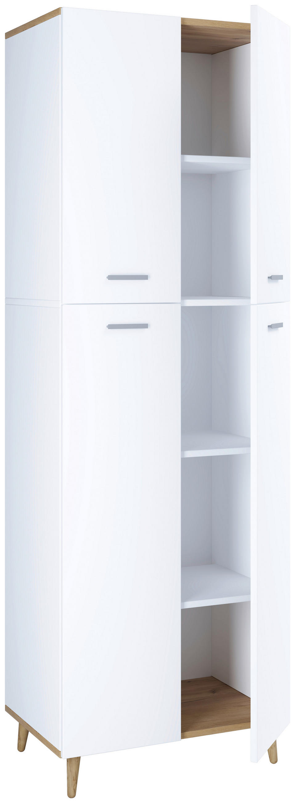 Dulap Multifuncțional, 60/184/39 cm, alb, stejar miere