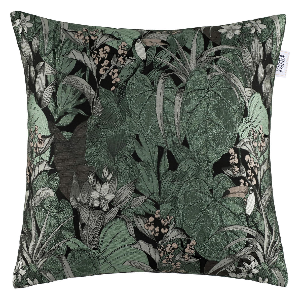 ZIERKISSEN  45/45 cm   - Grün, Basics, Textil (45/45cm) - Schöner Wohnen