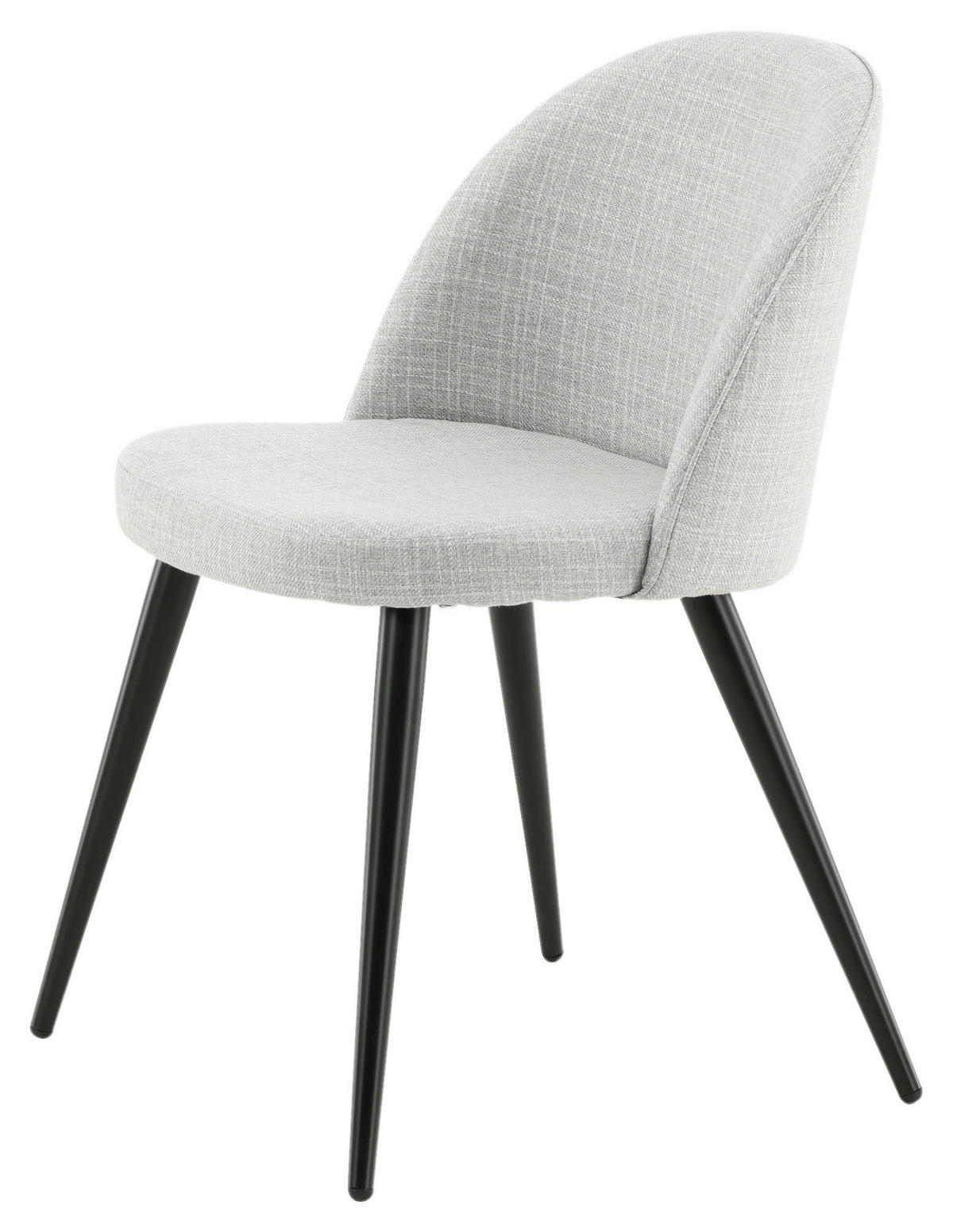 STOLSET 2 styck stål textilväv  - ljusgrå/svart, Design, metall/textil (50/77/48cm) - Livetastic