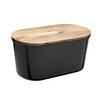 BROTBOX - Schwarz/Akaziefarben, Trend, Holz/Kunststoff (37/21,5/17,2cm) - Echtwerk