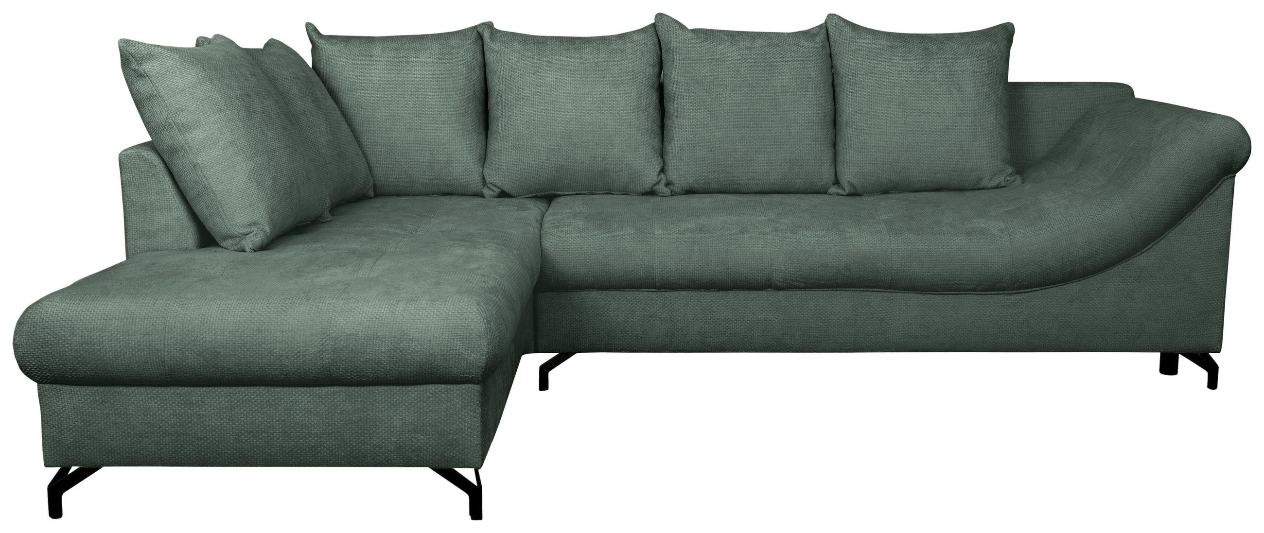 Carryhome Ecksofa Dunkelgrün 274x194 cm