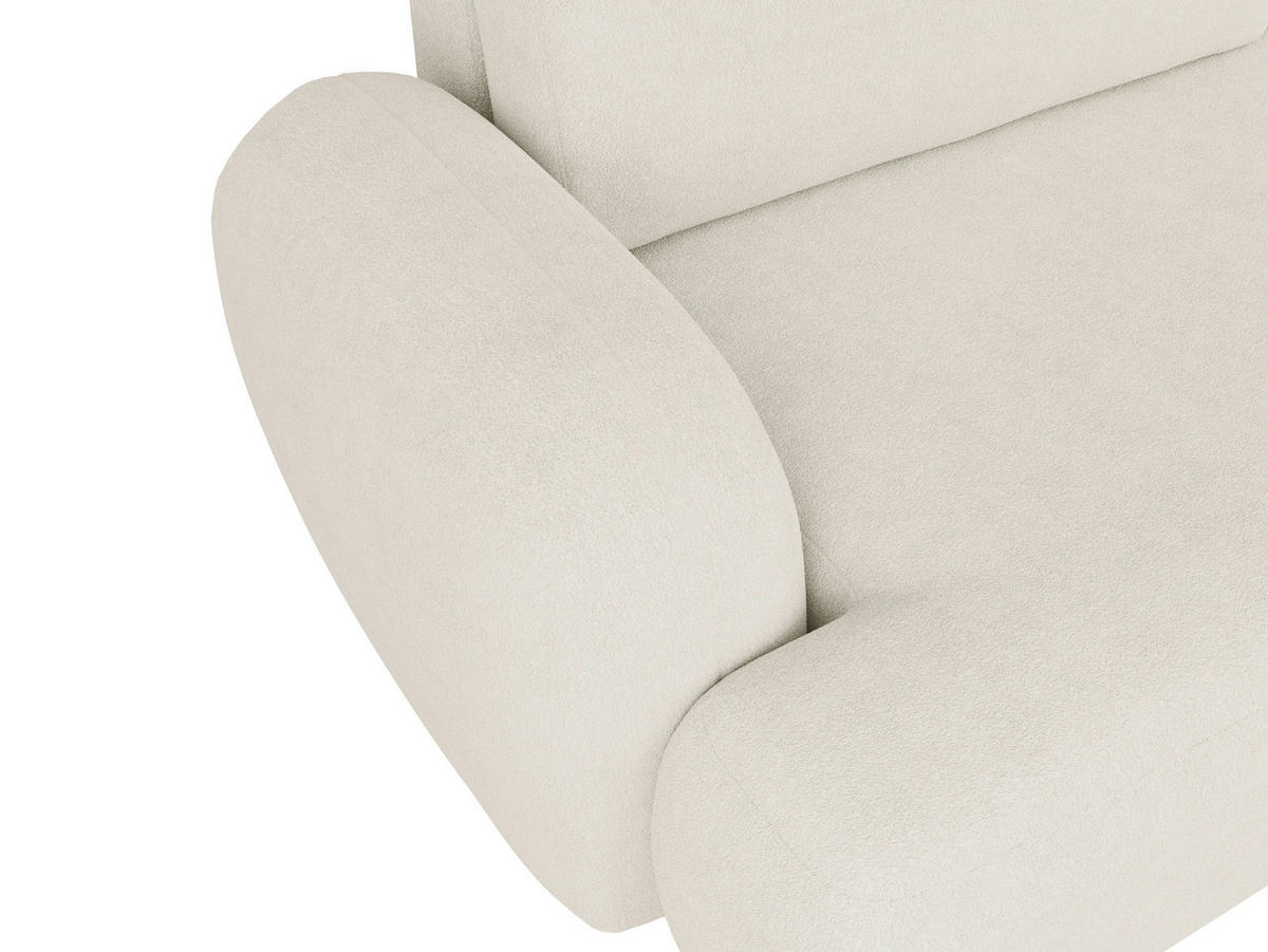 ECKSOFA Sevilla Plus in Bouclé Creme  275/175 cm  - Creme/Schwarz, Design, Kunststoff/Textil (275/175cm) - MID.YOU
