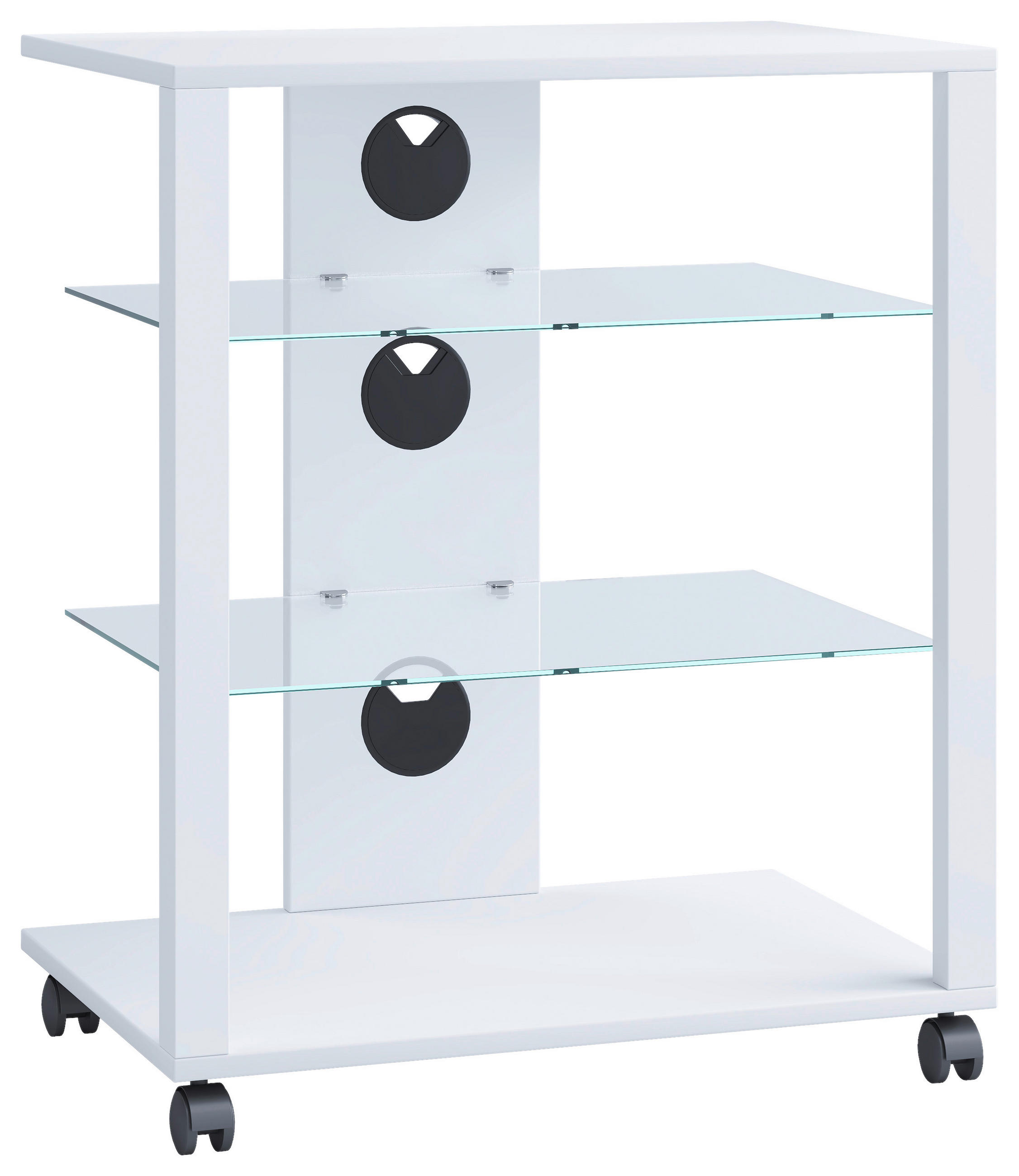 Tv-rack Folas B: 60 Cm Weiß Mit Kabeldurchlass
