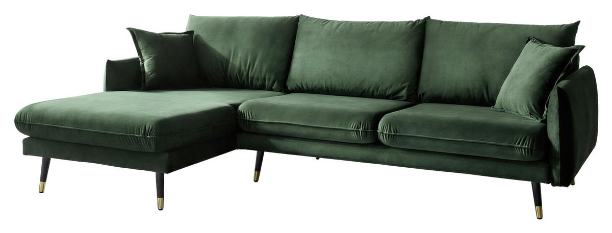 ECKSOFA Eckteil  ROSSANA-REC.2S Grün  - Grün, MODERN, Holz/Textil (258/160cm) - MID.YOU