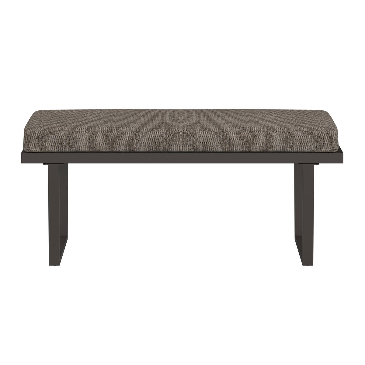 LOUNGEGARNITUR 4-teilig  256/198 cm  Aluminium  - Anthrazit/Braun, MODERN, Glas/Kunststoff (256/198cm) - Beldano