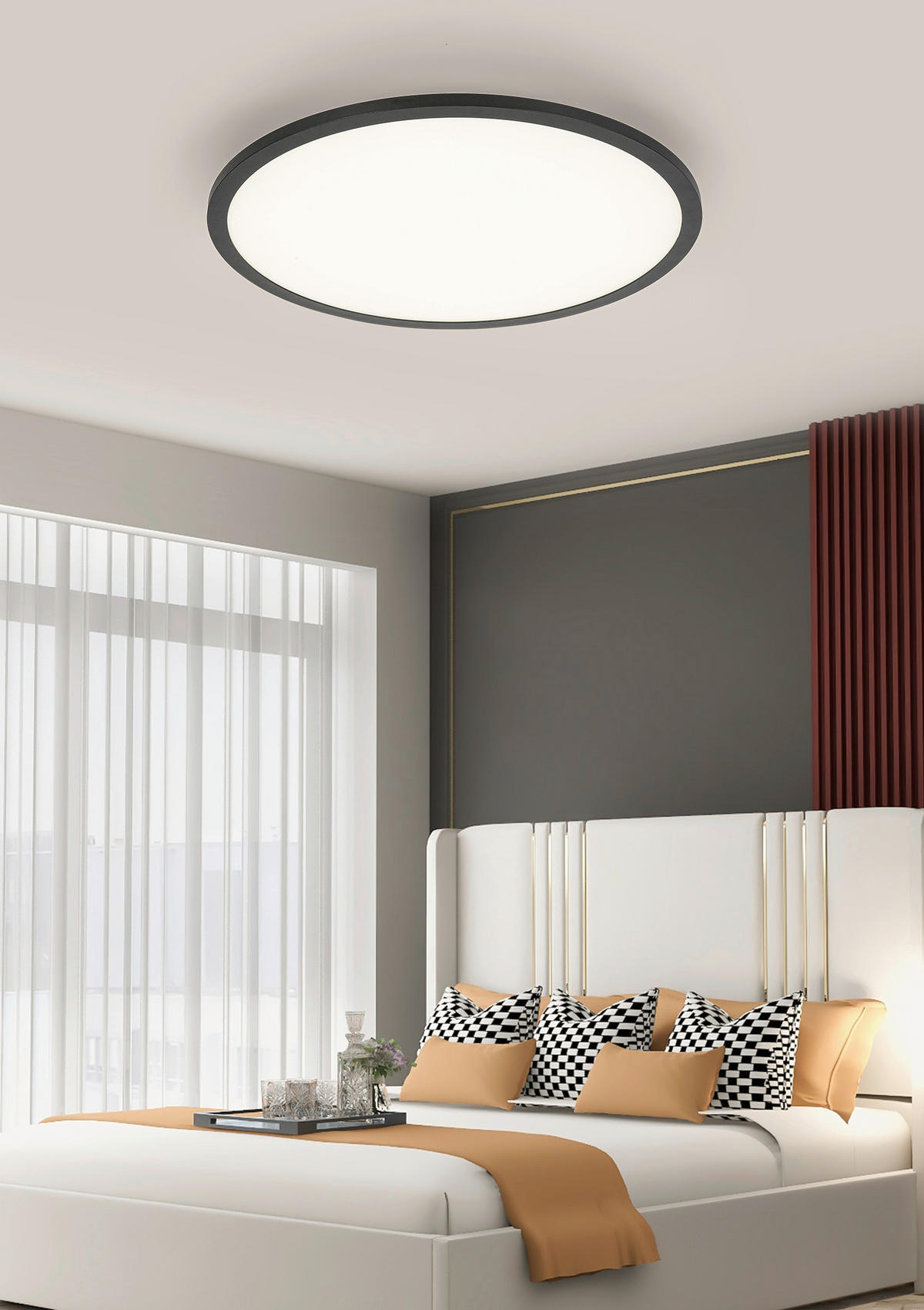 LED PANEL,  - černá, Basics, kov/plast (45cm) - Novel