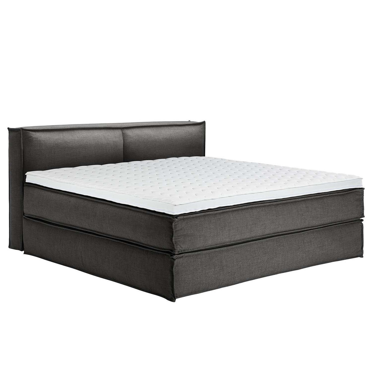 BOXSPRINGBETT 200/220 cm  in Anthrazit  - Anthrazit/Schwarz, Design, Textil (200/220cm) - home24